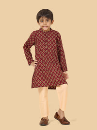 Boys Cotton Kurta Pyjama Set