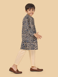 Boys Printed Cotton Kurta Pyjama Set