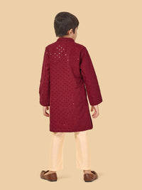 Boys Embroidered Kurta Pyjama Set