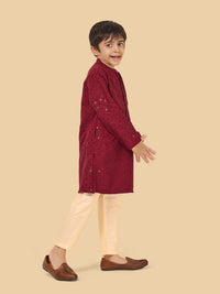 Boys Embroidered Kurta Pyjama Set
