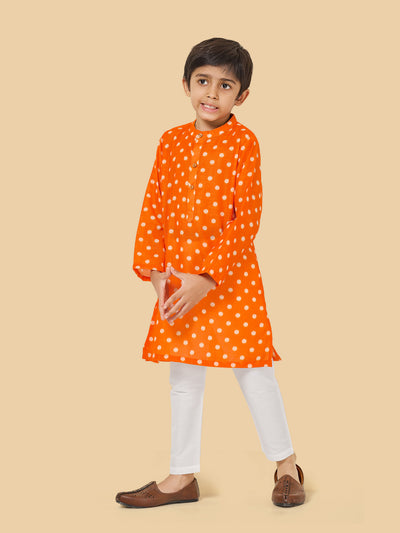 Boys Polka Dot Kurta Pyjama Set