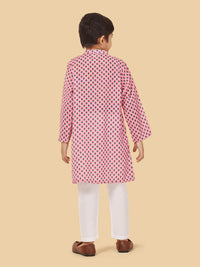 Boys Stylish Printed Kurta Pyjama Set