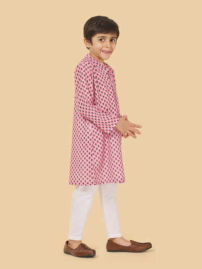Boys Stylish Printed Kurta Pyjama Set