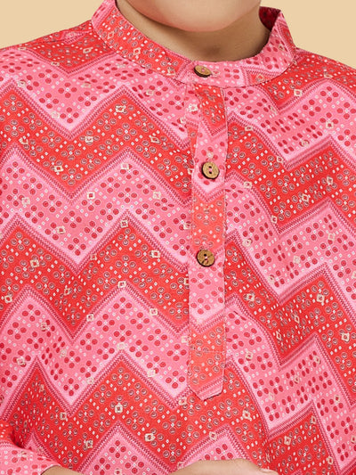 Boys Festive Printed Kurta Set
