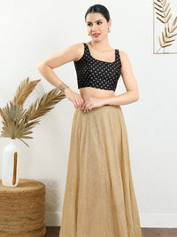 Signature Round Neck Butti Sleeveless Blouse