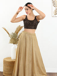 Signature Round Neck Butti Sleeveless Blouse