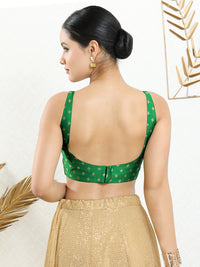 Signature Round Neck Butti Sleeveless Blouse