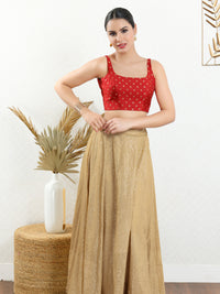Signature Round Neck Butti Sleeveless Blouse