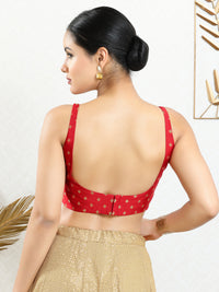 Signature Round Neck Butti Sleeveless Blouse