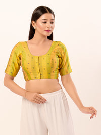 Multi Checks South Indian Saree Front Open Blouse