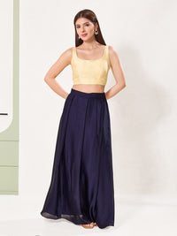 Dupion Silk Round Neck Sleeveless Blouse
