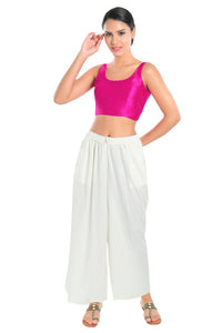 Dupion Silk Round Neck Sleeveless Blouse