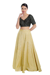 Sequence Zig Zag Lines Embroidery Paan Neck Bvlouse