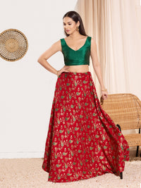 Vamas V Neck Yoke Solid Sleeveless Blouse