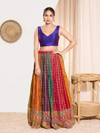 Vamas V Neck Yoke Solid Sleeveless Blouse