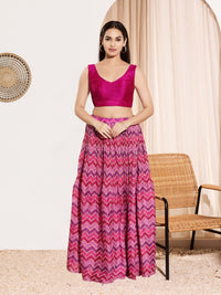 Vamas V Neck Yoke Solid Sleeveless Blouse