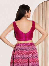 Vamas V Neck Yoke Solid Sleeveless Blouse