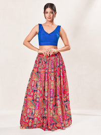 Vamas V Neck Yoke Solid Sleeveless Blouse