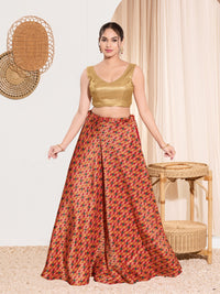 Vamas V Neck Yoke Solid Shimmer Sleeveless Blouse