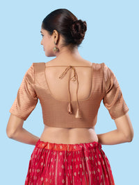 Slub Tissue Round Neck Essential Festive Blouse