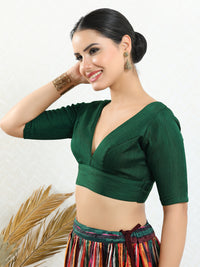 Vamas Iconic V Neck Silk Blouse