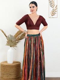 Vamas Iconic V Neck Silk Blouse