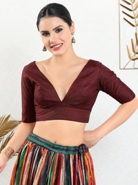 Vamas Iconic V Neck Silk Blouse
