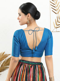 Vamas Iconic V Neck Silk Blouse