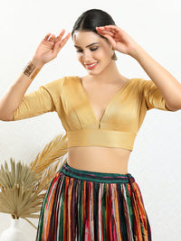 Vamas Iconic V Neck Silk Blouse