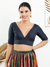 Vamas Iconic V Neck Silk Blouse