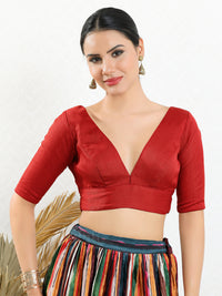Vamas Iconic V Neck Silk Blouse