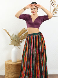 Vamas Iconic V Neck Silk Blouse