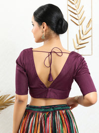 Vamas Iconic V Neck Silk Blouse