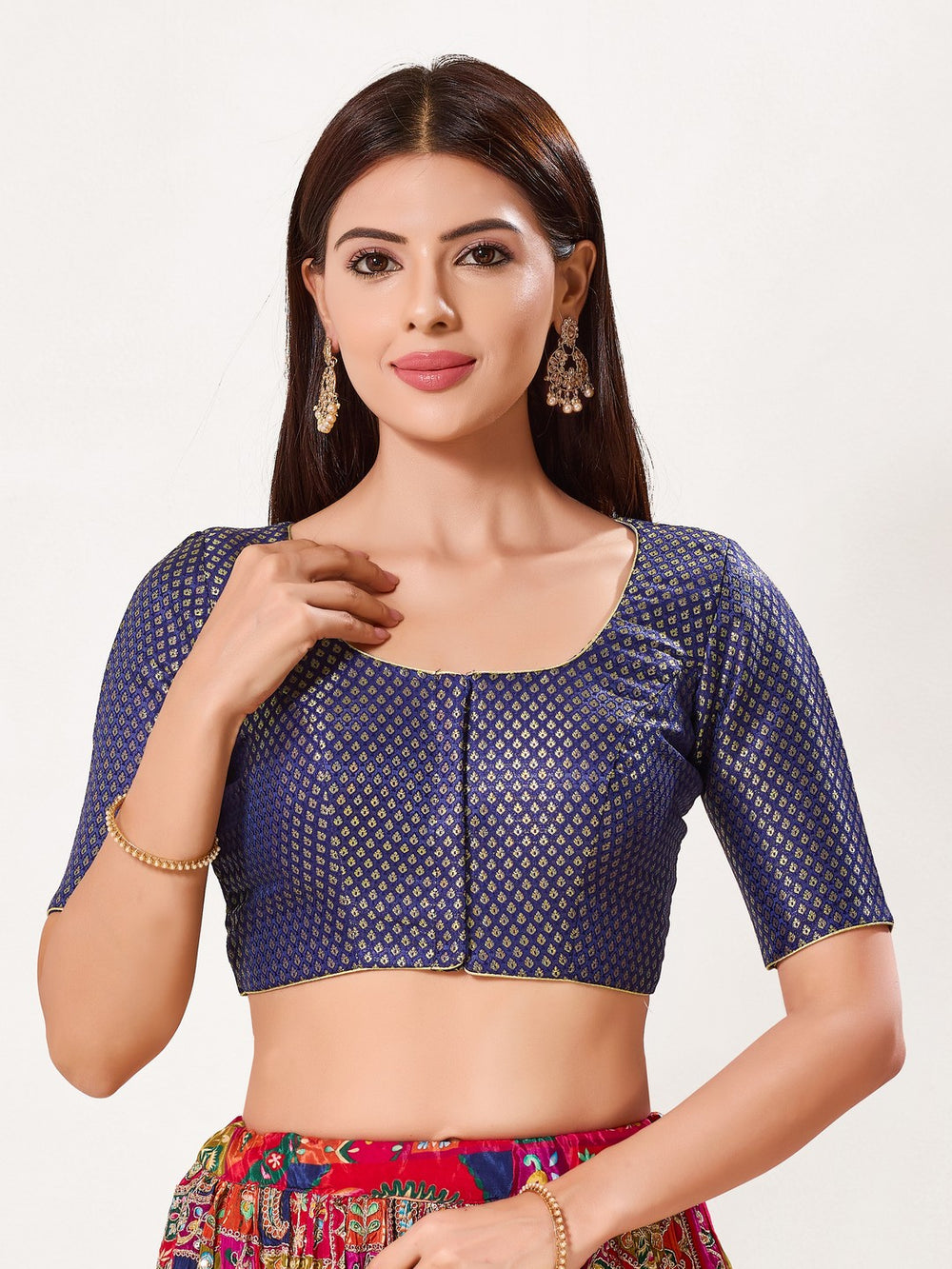 Gajji Silk Brocade Butti Allover Blouse