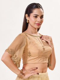 Net Umbrella Sleeves Blouse