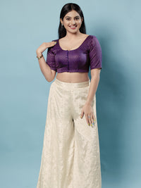 Brocade Paisley Butti Round Neck Blouse