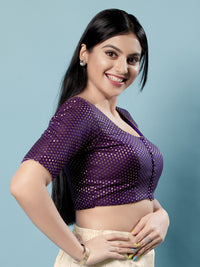 Brocade Paisley Butti Round Neck Blouse