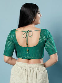 Brocade Paisley Butti Round Neck Blouse