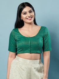 Brocade Paisley Butti Round Neck Blouse