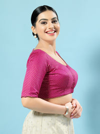 Brocade Paisley Butti Round Neck Blouse