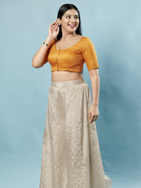 Brocade Paisley Butti Round Neck Blouse