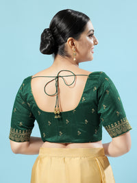 Dupion Silk Scallop Embroidery Sleeves Blouse