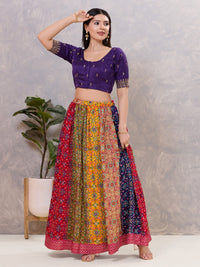 Dupion Silk Scallop Embroidery Sleeves Blouse