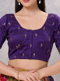 Dupion Silk Scallop Embroidery Sleeves Blouse