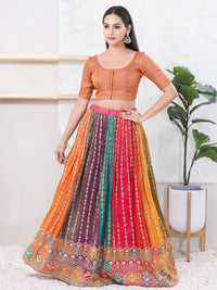 Tissue Lines Round Neck Occasion Wear Blouse