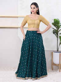 Tissue Lines Round Neck Occasion Wear Blouse