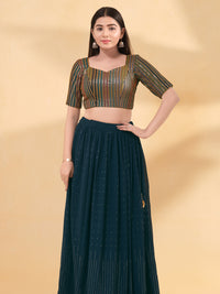 Armhole Cut Sequence Embroidery Elbow Blouse