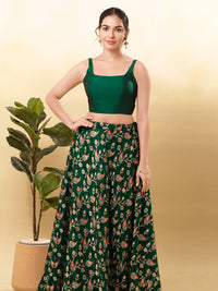 Vamas Tafetta Silk Round Neck Thin Strap Sleeveless Blouse