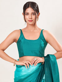 Vamas Tafetta Silk Round Neck Thin Strap Sleeveless Blouse