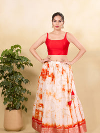 Vamas Tafetta Silk Round Neck Thin Strap Sleeveless Blouse